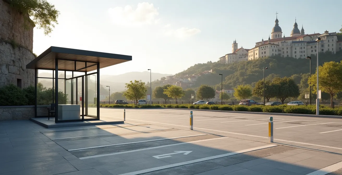 Park & Ride System vor kanarischer Altstadt